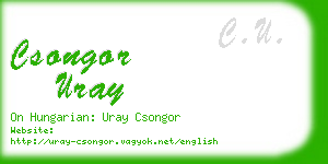 csongor uray business card